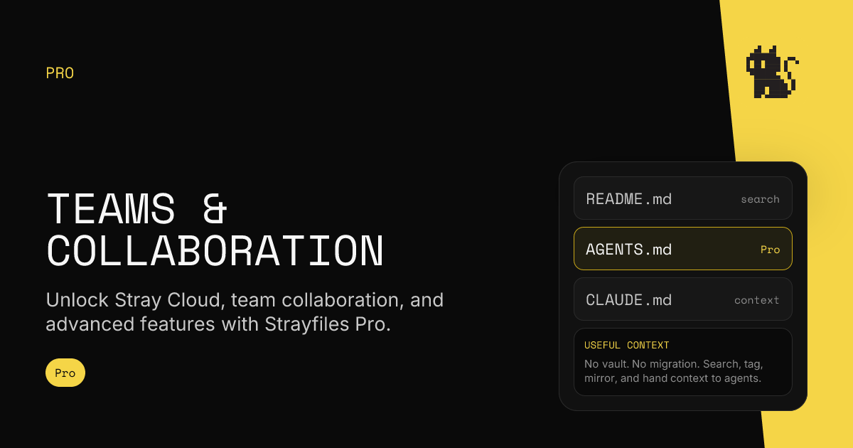 Teams & Collaboration - Pro Features | strayfiles